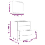 Bathroom Cabinet with Mirror White 41x38.5x48 cm - Extra Image