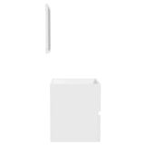Bathroom Cabinet with Mirror White Engineered Wood - Close-Up Angle