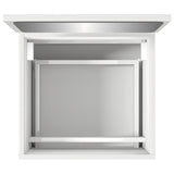 Bathroom Cabinet with Mirror White Engineered Wood