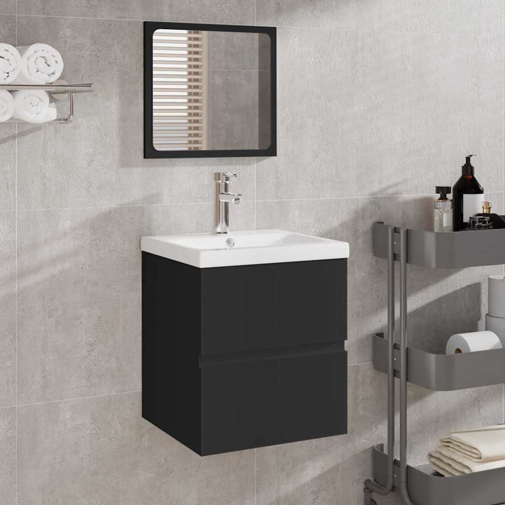 Bathroom Cabinet Black 41 x 38,5 x 45 cm Engineered Wood