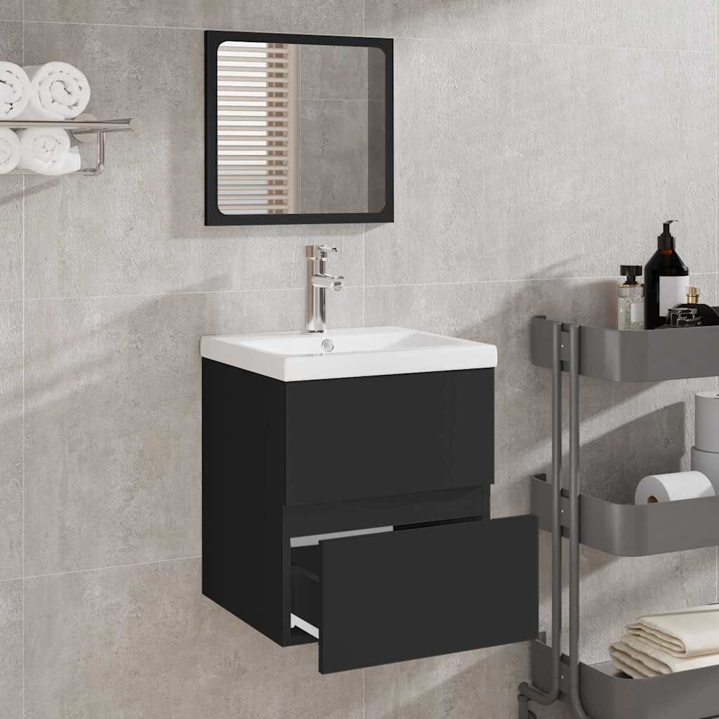 Bathroom Cabinet Black 41 x 38,5 x 45 cm Engineered Wood