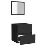 Bathroom Cabinet Black 41 x 38,5 x 45 cm Engineered Wood - 45-Degree Angle