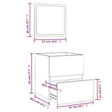 Bathroom Cabinet Black 41 x 38,5 x 45 cm Engineered Wood
