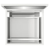 Bathroom Cabinet with Mirror High Gloss White Engineered Wood - Low Angle