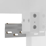 Bathroom Cabinet with Mirror High Gloss White Engineered Wood - Extra Image