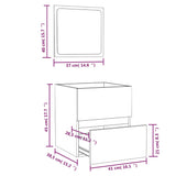 Bathroom Cabinet with Mirror High Gloss White Engineered Wood - Extra Image