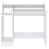 Desk with LED Lights White 97x45x90 cm Engineered Wood - Low Angle