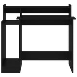 Desk with LED Lights Black 97x45x90 cm Engineered Wood - Low Angle