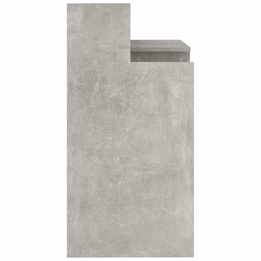 Desk with LED Lights Concrete Grey 97x45x90 cm Engineered Wood