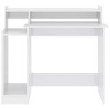 Desk with LED Lights High Gloss White 97x45x90 cm Engineered Wood