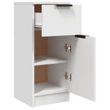 Sideboards 2 pcs White 30x30x70 cm Engineered Wood - Rear View
