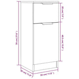 Sideboards 2 pcs White 30x30x70 cm Engineered Wood - Extra Image