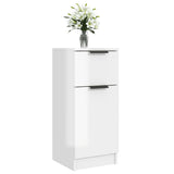 Sideboards 2 pcs High Gloss White 30x30x70 cm Engineered Wood