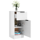 Sideboards 2 pcs High Gloss White 30x30x70 cm Engineered Wood