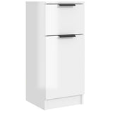 Sideboards 2 pcs High Gloss White 30x30x70 cm Engineered Wood - Top-Down View