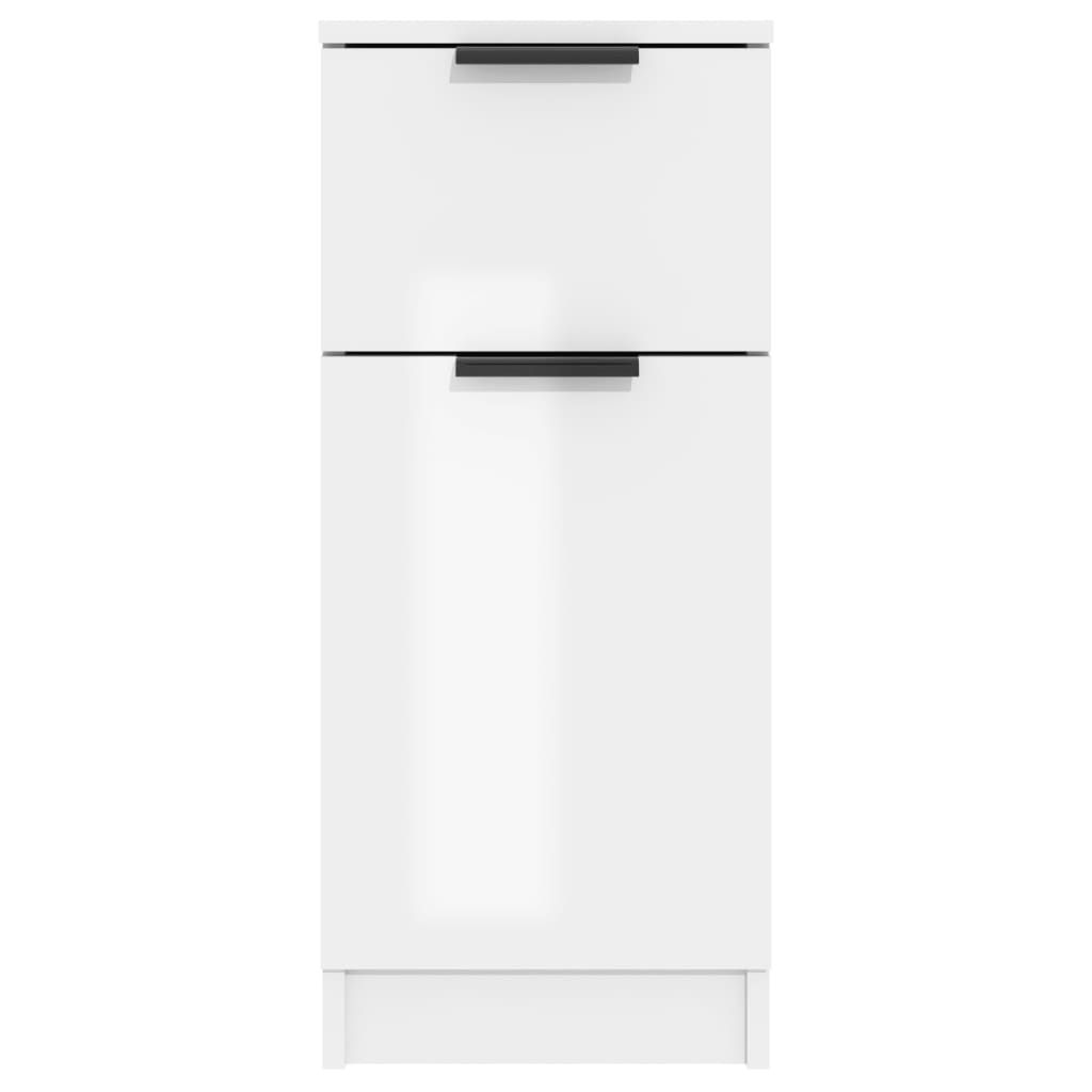 Sideboards 2 pcs High Gloss White 30x30x70 cm Engineered Wood