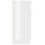 Sideboards 2 pcs High Gloss White 30x30x70 cm Engineered Wood - Close-Up Angle