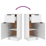 Sideboards 2 pcs High Gloss White 30x30x70 cm Engineered Wood