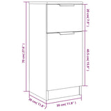 Sideboards 2 pcs High Gloss White 30x30x70 cm Engineered Wood