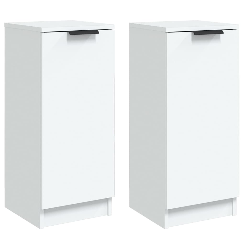 Sideboards 2 pcs White 30x30x70 cm Engineered Wood