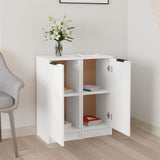Sideboards 2 pcs White 30x30x70 cm Engineered Wood - Side View