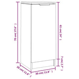 Sideboards 2 pcs White 30x30x70 cm Engineered Wood