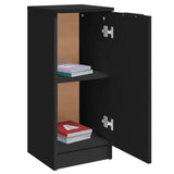 Sideboards 2 pcs Black 30x30x70 cm Engineered Wood - Low Angle