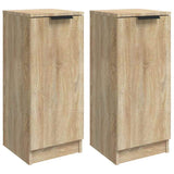 Sideboards 2 pcs Sonoma Oak 30x30x70 cm Engineered Wood - Front View