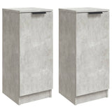 Sideboards 2 pcs Concrete Grey 30x30x70 cm Engineered Wood - Front View