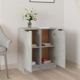 Sideboards 2 pcs Concrete Grey 30x30x70 cm Engineered Wood - Side View
