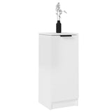 Sideboards 2 pcs High Gloss White 30x30x70 cm Engineered Wood - 45-Degree Angle