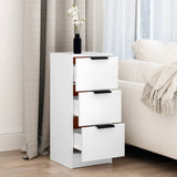 Sideboard White 30x30x70 cm Engineered Wood - Side View