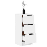 Sideboard White 30x30x70 cm Engineered Wood - 45-Degree Angle