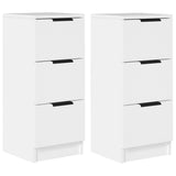Sideboards 2 pcs White 30x30x70 cm Engineered Wood