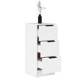 Sideboards 2 pcs White 30x30x70 cm Engineered Wood - Low Angle