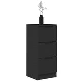 Sideboards 2 pcs Black 30x30x70 cm Engineered Wood
