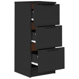 Sideboards 2 pcs Black 30x30x70 cm Engineered Wood - Top-Down View