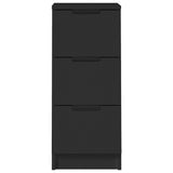Sideboards 2 pcs Black 30x30x70 cm Engineered Wood - 45-Degree Angle