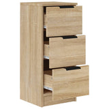 Sideboards 2 pcs Sonoma Oak 30x30x70 cm Engineered Wood - Close-Up Angle