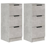 Sideboards 2 pcs Concrete Grey 30x30x70 cm Engineered Wood