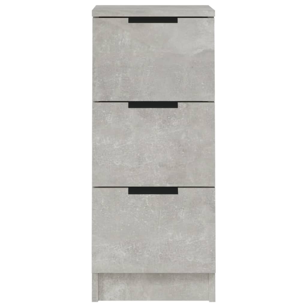 Sideboards 2 pcs Concrete Grey 30x30x70 cm Engineered Wood