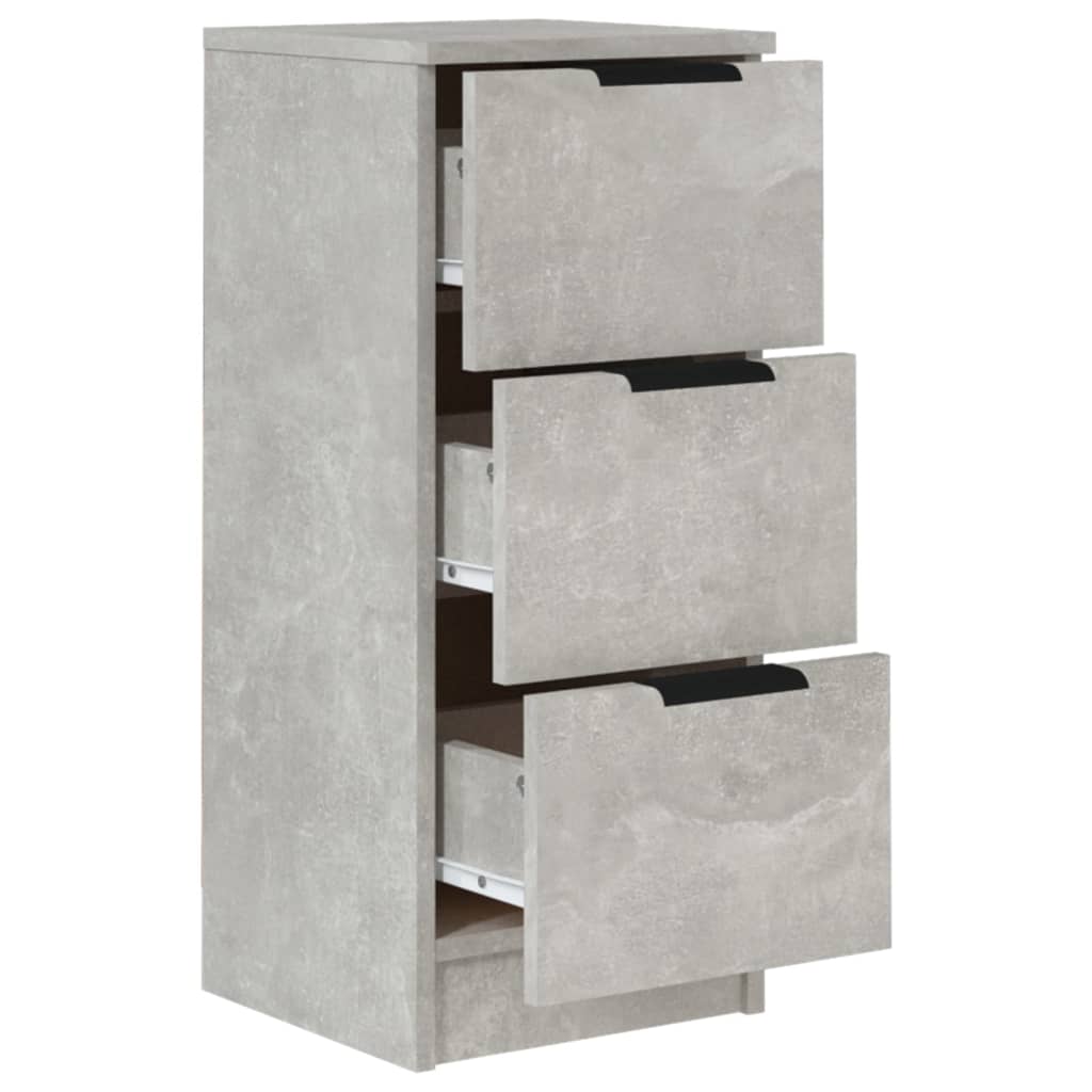 Sideboards 2 pcs Concrete Grey 30x30x70 cm Engineered Wood