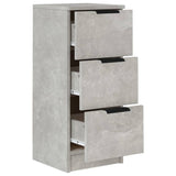Sideboards 2 pcs Concrete Grey 30x30x70 cm Engineered Wood - Close-Up Angle