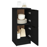 Sideboards 2 pcs Black 30x30x70 cm Engineered Wood - Close-Up Angle