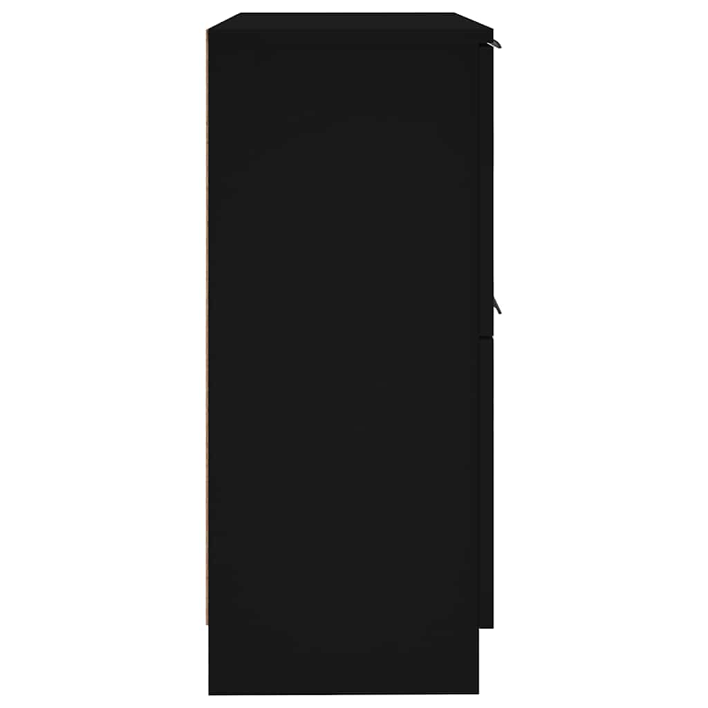 Sideboards 2 pcs Black 30x30x70 cm Engineered Wood