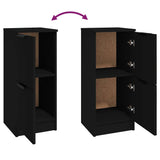 Sideboards 2 pcs Black 30x30x70 cm Engineered Wood - Low Angle