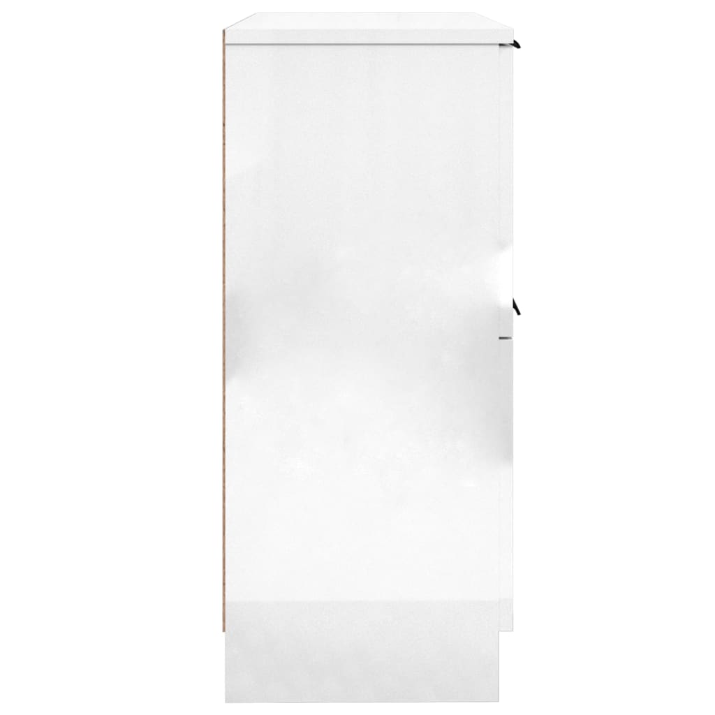 Sideboards 2 pcs High Gloss White 30x30x70 cm Engineered Wood