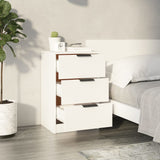 Bedside Cabinets 2 pcs White 40x36x65 cm - Side View