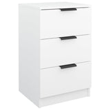 Bedside Cabinets 2 pcs White 40x36x65 cm - Rear View
