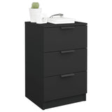 Bedside Cabinets 2 pcs Black 40x36x65 cm - Top-Down View